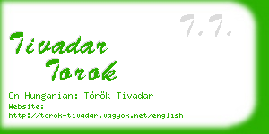 tivadar torok business card